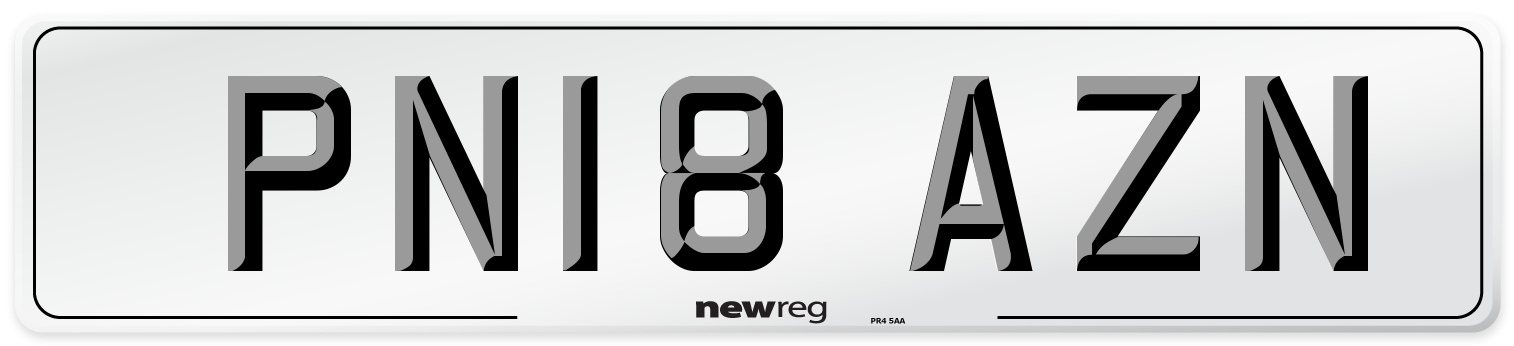 PN18 AZN Number Plate from New Reg